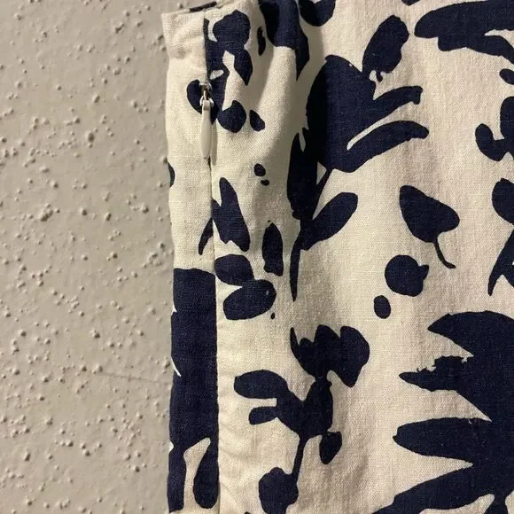 Magaschoni Women’s Floral Linen Blend Short Dress Size 8 - Picture 4 of 7